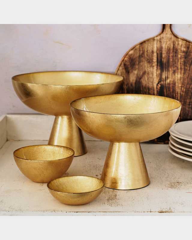 Moon Glass Medium Pedestal Bowl